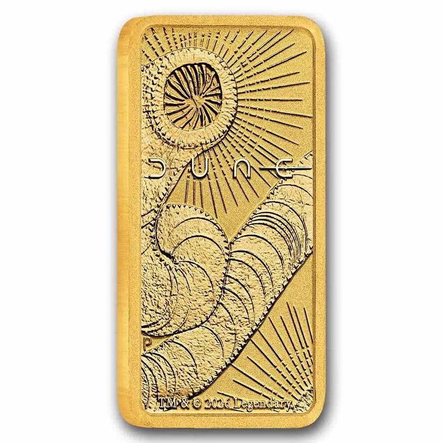 DUNE Sand Worm Gold 1 gram Bar The Perth Mint