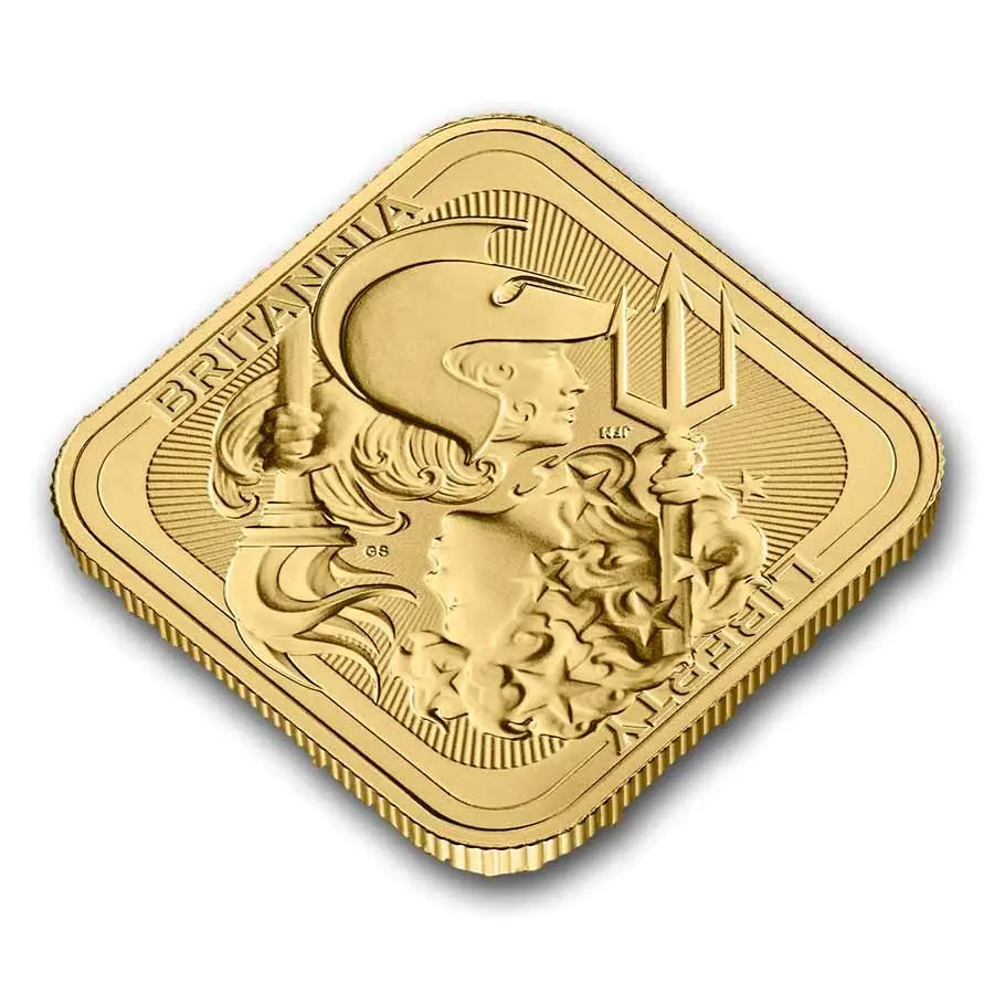Great Britain Britannia and Liberty Gold 1 oz (ounce) Bar The Royal Mint