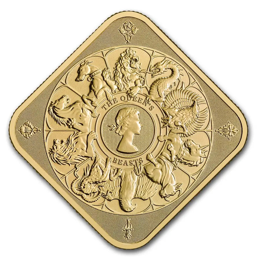 Great Britain Queen's Beasts Completer 2025 Gold 5 gram Bar The Royal Mint