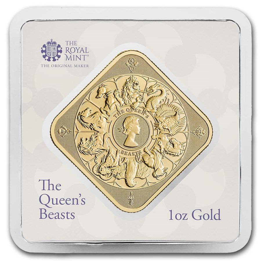 Great Britain Queen's Beasts 2025 Gold 1 oz (ounce) Bar