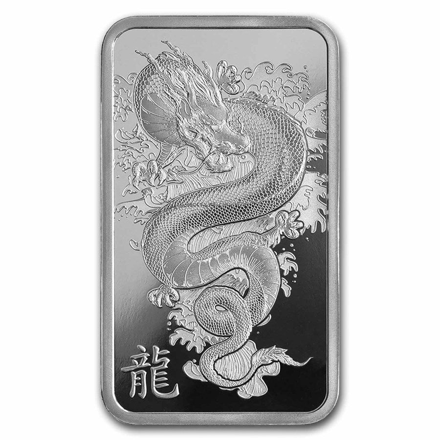PAMP Suisse Lunar Legends Azure Dragon Silver 1 oz (ounce) Bar