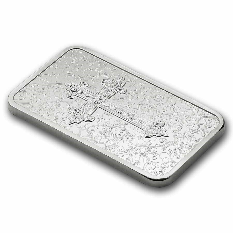 PAMP Suisse Cross of Christianity Silver 1 oz (ounce) Bar