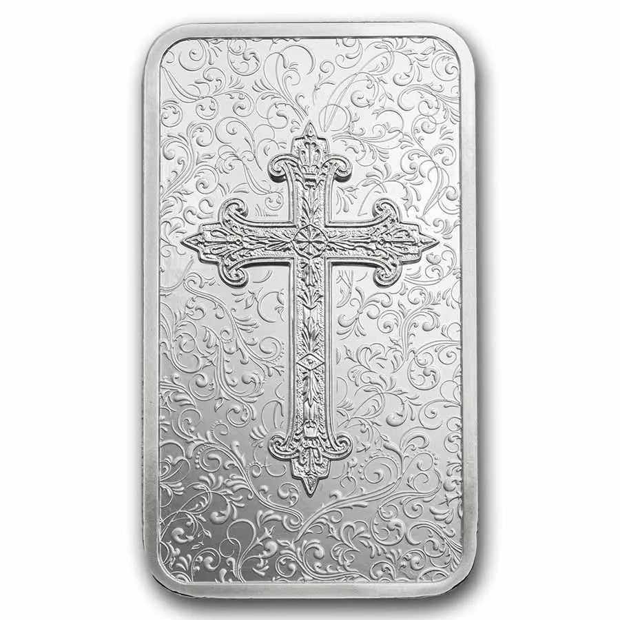 PAMP Suisse Cross of Christianity Silver 1 oz (ounce) Bar PAMP Suisse