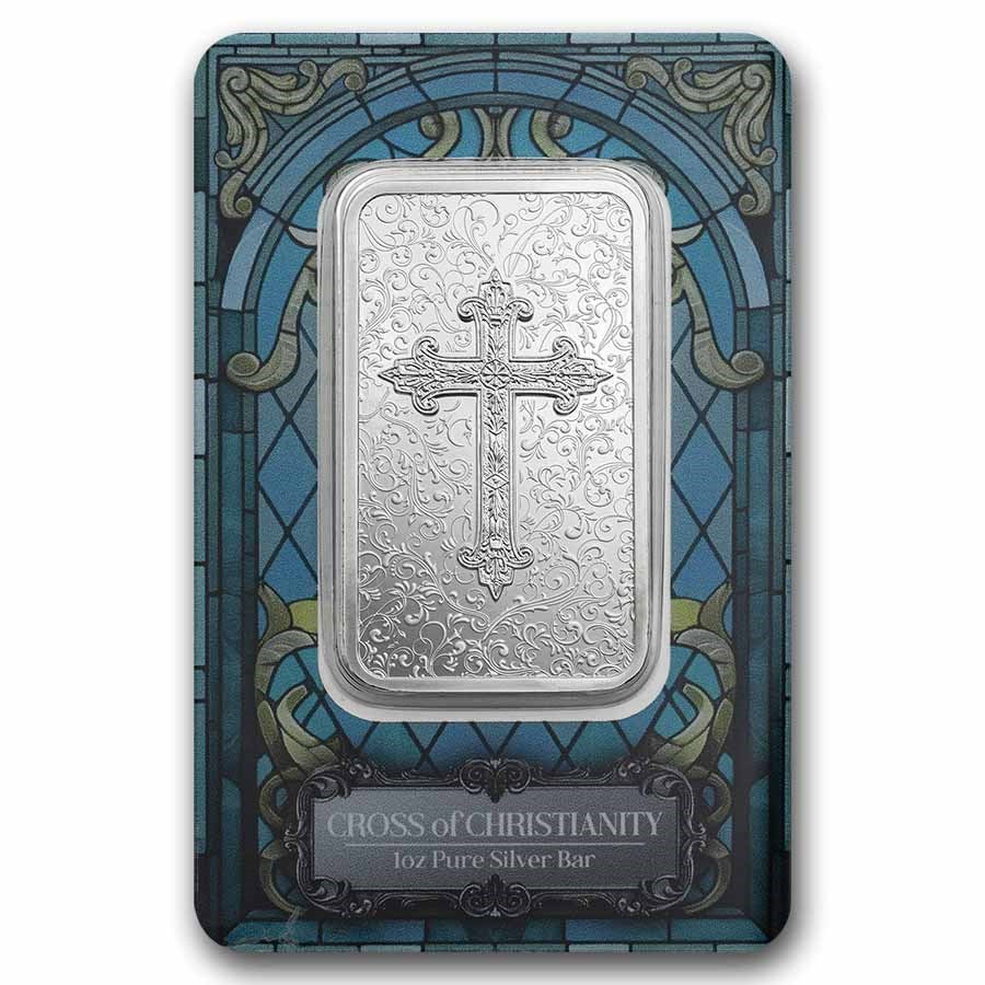 PAMP Suisse Cross of Christianity Silver 1 oz (ounce) Bar
