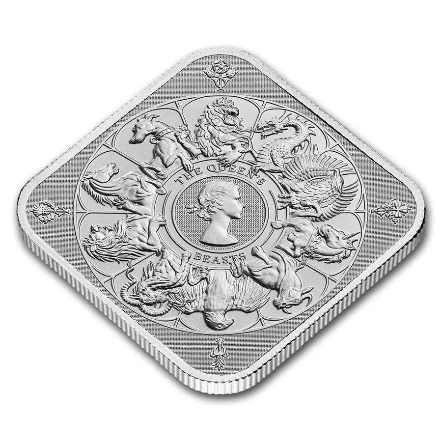 Great Britain Queen's Beasts Completer 2025 Silver 1 oz (ounce) Bar in TEP The Royal Mint