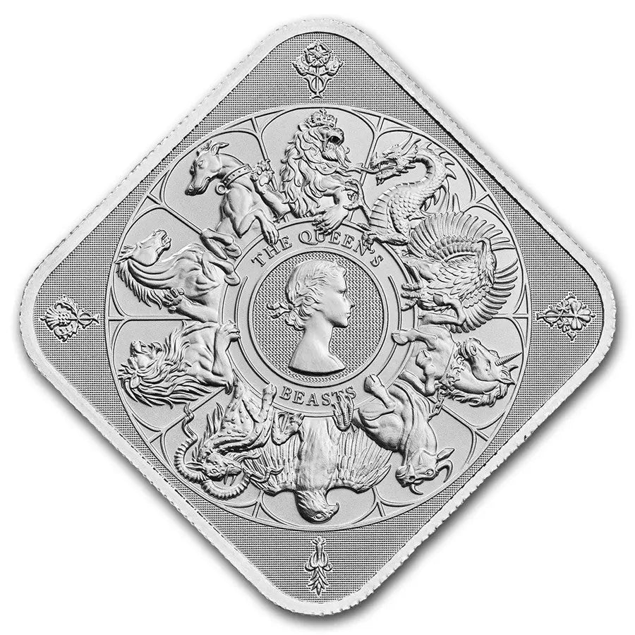 Great Britain Queen's Beasts Completer 2025 Silver 1 oz (ounce) Bar in TEP The Royal Mint