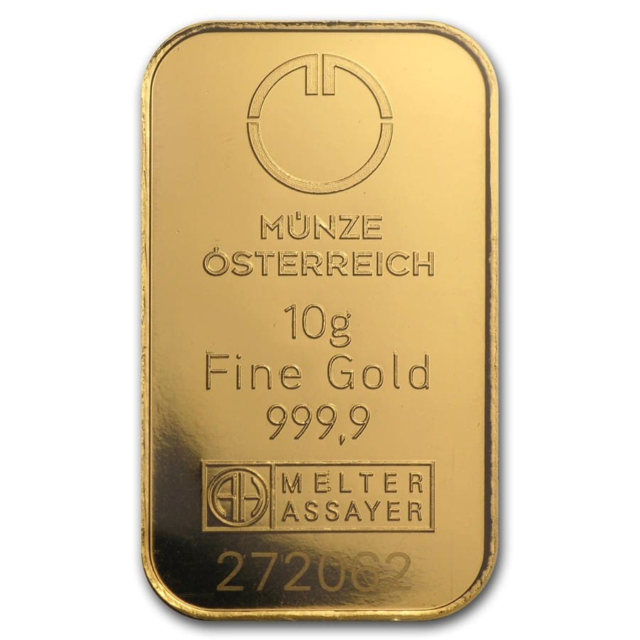 Austria Kinebar Gold 10 gram Bar