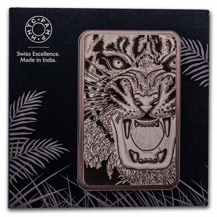 PAMP Suisse Royal Bengal Tiger Silver 10 oz (ounce) Bar