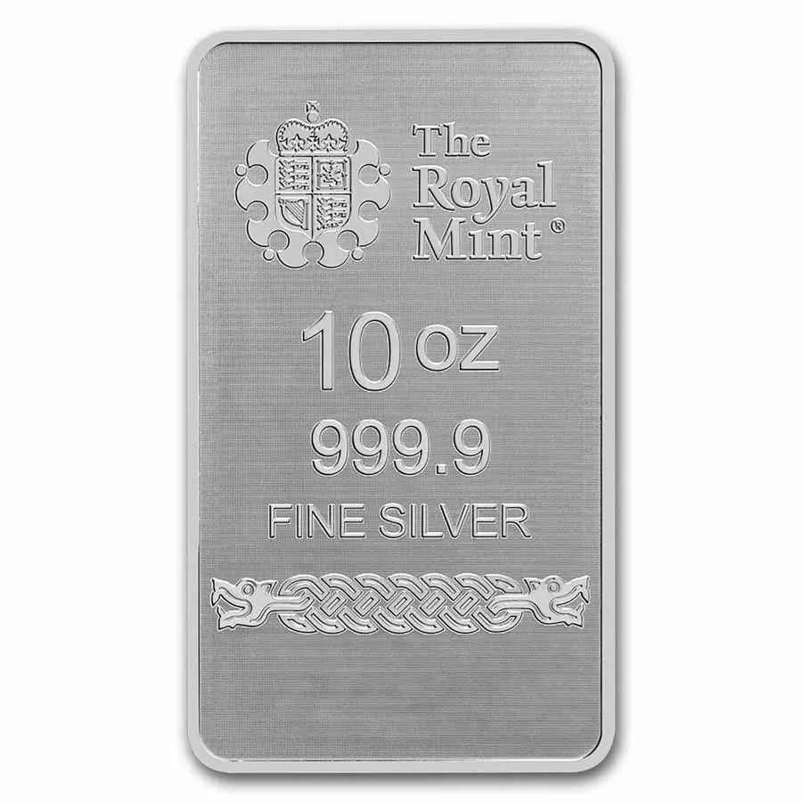 Norse Icons Odin Silver 10 oz (ounce) Bar The Royal Mint