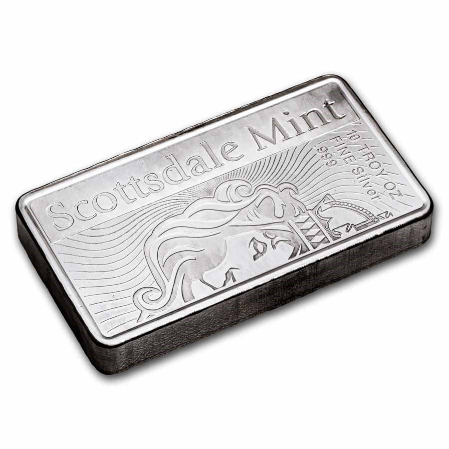 Scottsdale The Vortex Silver 10 oz (ounce) Bar