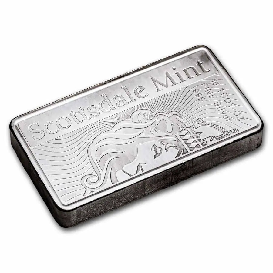 Scottsdale The Vortex Silver 10 oz (ounce) Bar Scottsdale Mint