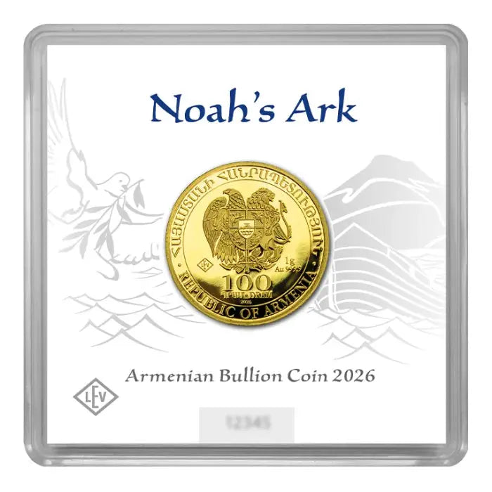 Armenia Noah's Ark Gold 1 gram coin Geiger Edelmetalle
