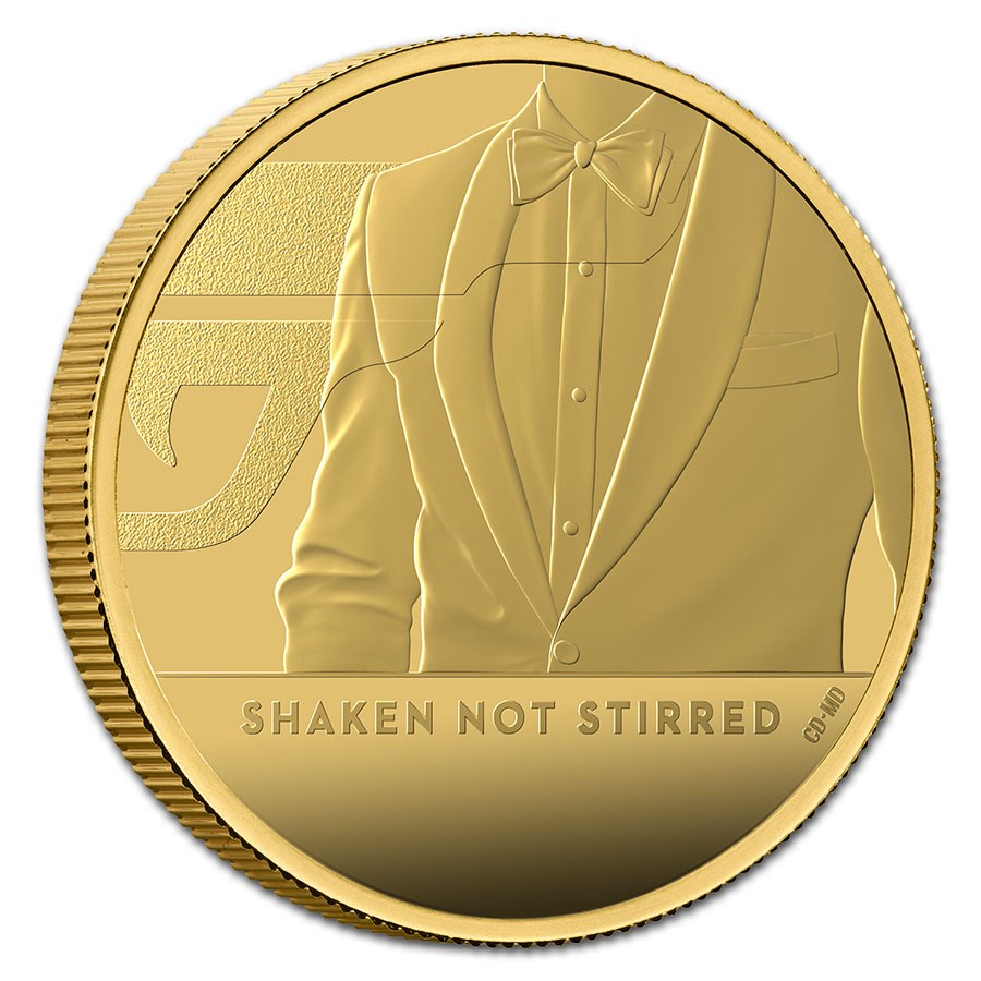 James Bond 007 "Shaken Not Stirred" Gold 1 oz coin