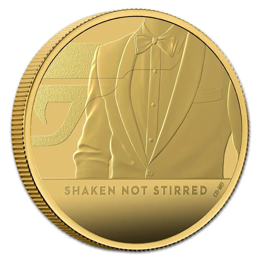 James Bond 007 "Shaken Not Stirred" Gold 1 oz coin The Royal Mint