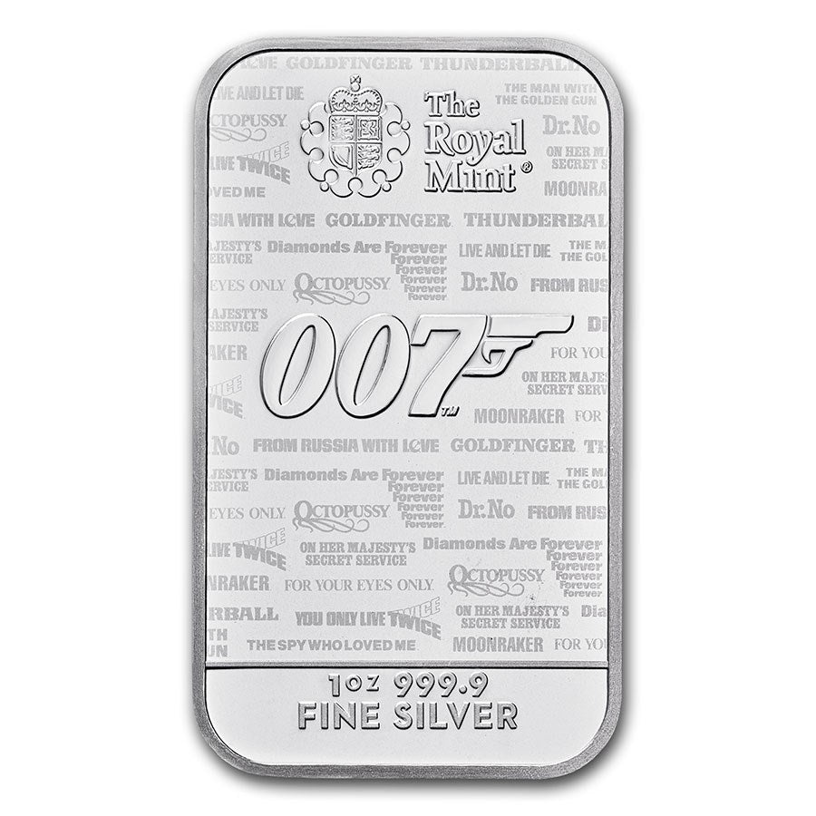 جيمس بوند 007 سبيكة فضة 1 أونصة "لا وقت للموت"