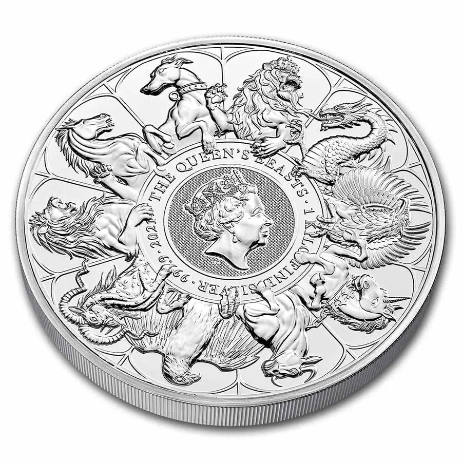 Great Britain Queen's Beasts Completer 2021 Silver 1 kilo The Royal Mint