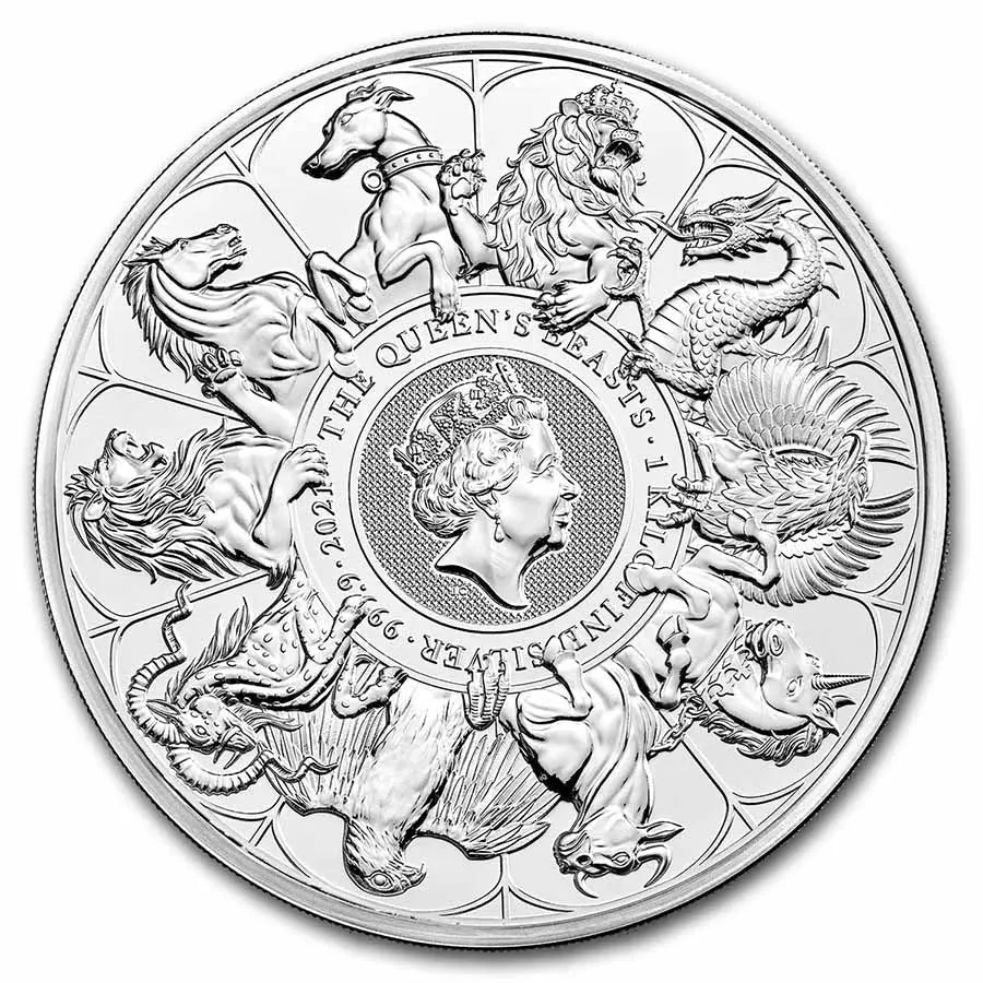 Great Britain Queen's Beasts Completer 2021 Silver 1 kilo The Royal Mint