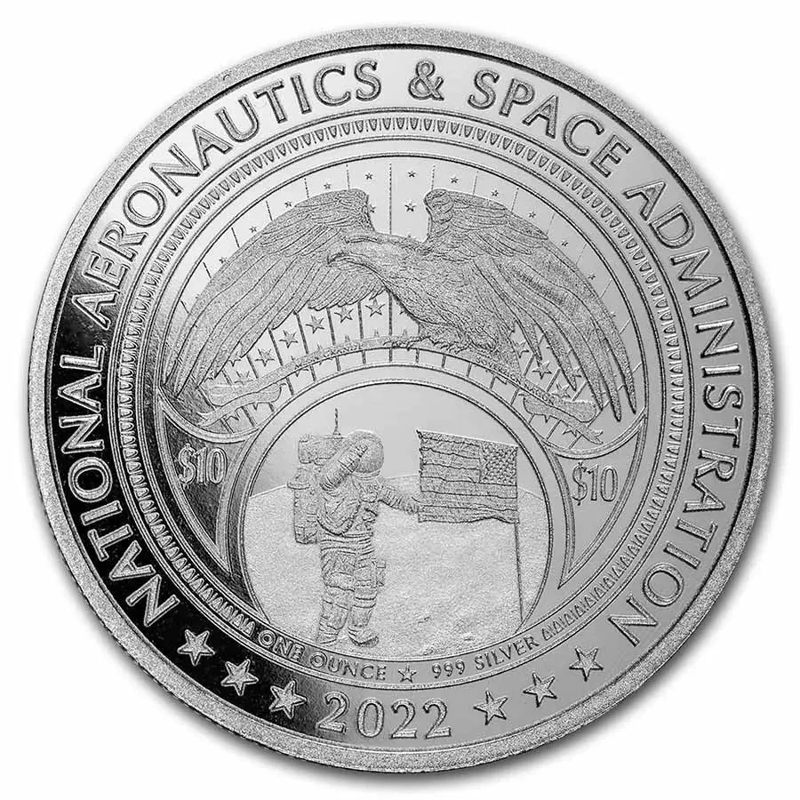 NASA Retro Worm Silver 1 oz (ounce) ABConcept Gold Store AE