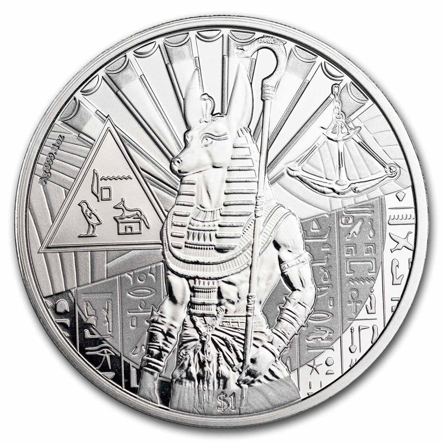 Sierra Leone Egyptian Anubis Silver 1 oz (ounce) coin