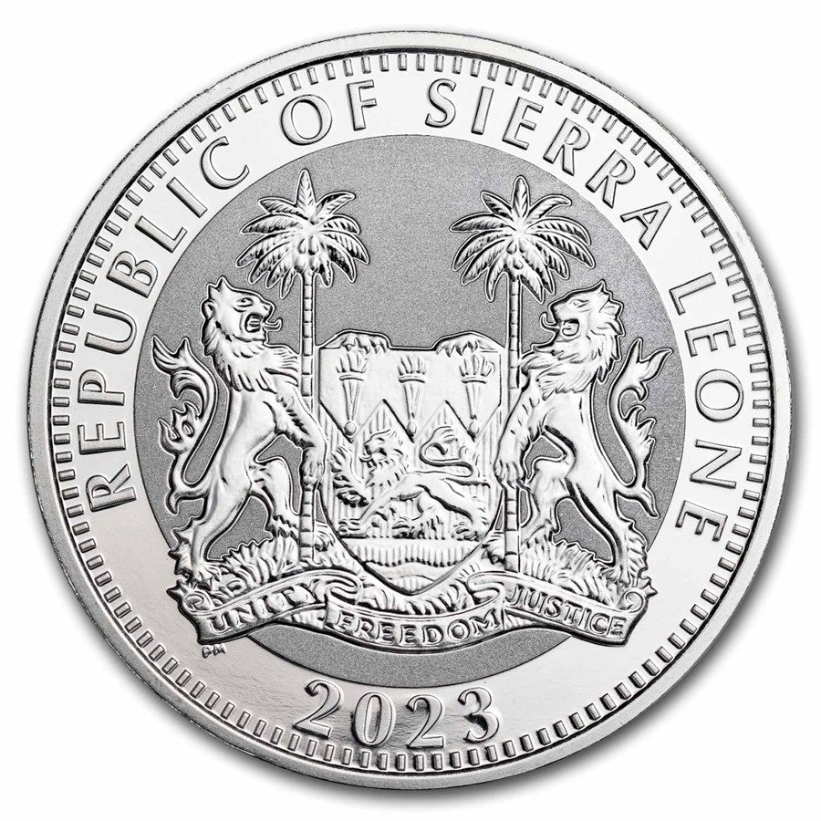 Sierra Leone Egyptian Anubis Silver 1 oz (ounce) coin