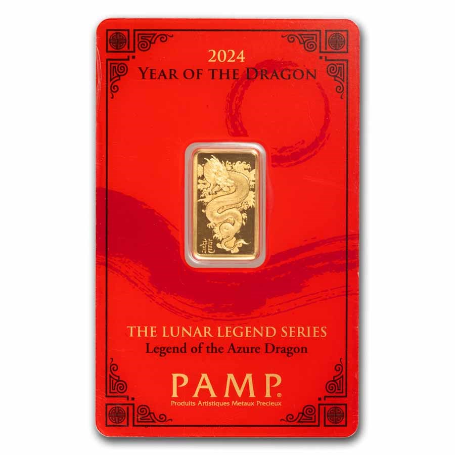 PAMP Suisse Lunar Legends Azure Dragon Gold 5 gram Bar