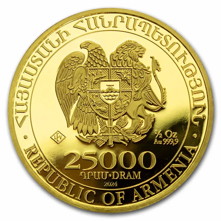 Armenia Noah's Ark Gold 1/2 oz (ounce) coin Geiger Edelmetalle