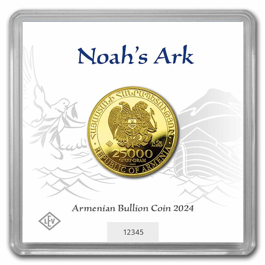 Armenia Noah's Ark Gold 1/2 oz (ounce) coin