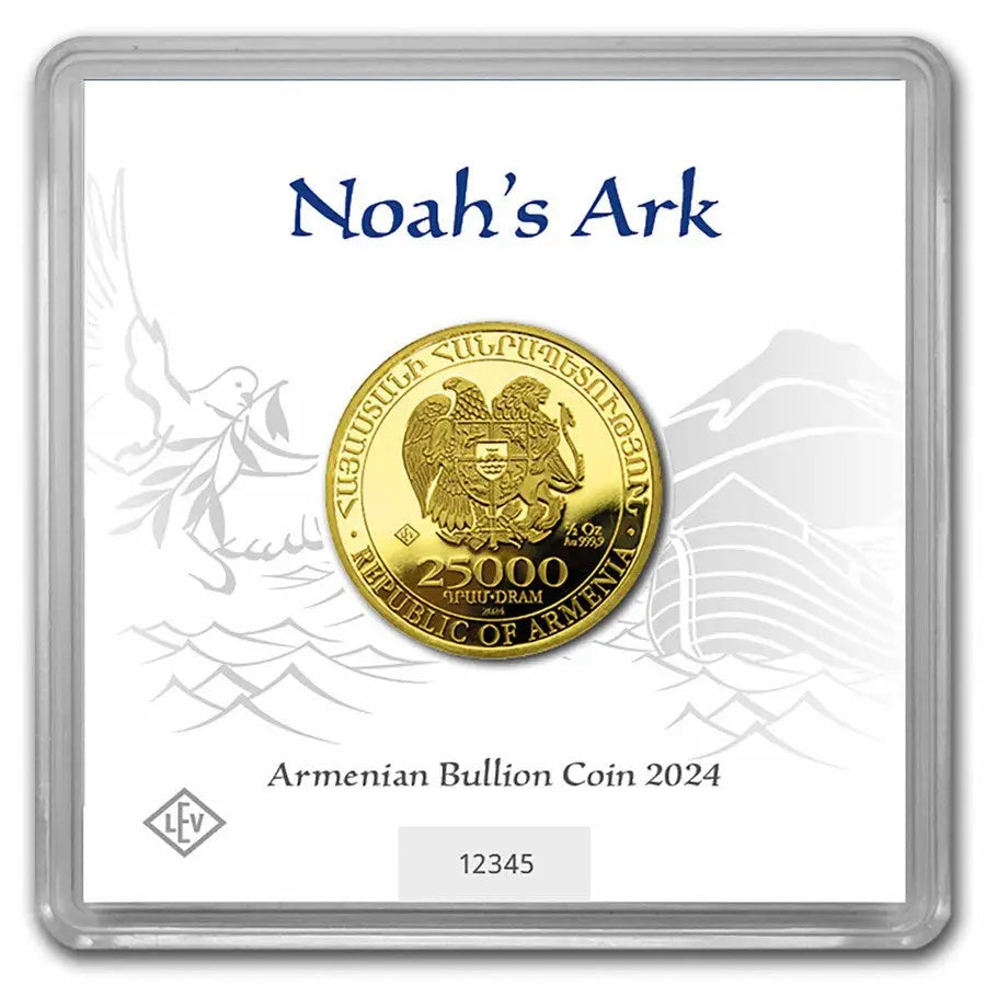 Armenia Noah's Ark Gold 1/2 oz (ounce) coin Geiger Edelmetalle