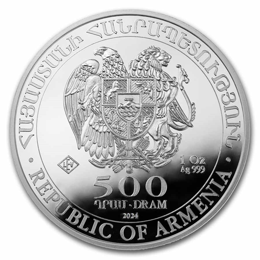 Armenia Silver 1 oz (ounce) coin Noah's Ark