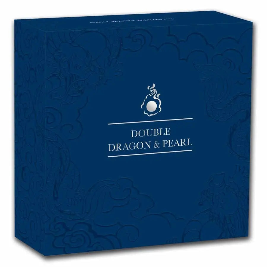 Australia Double Dragon with Mother of Pearl Silver 2 oz (ounce) coin The Perth Mint