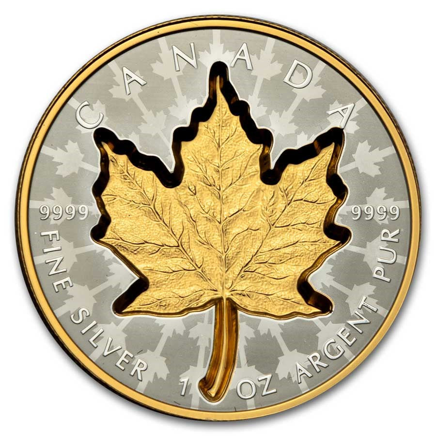 Canada Maple Leaf Super Incuse Silver 1 oz (ounce) coin Reverse Proof