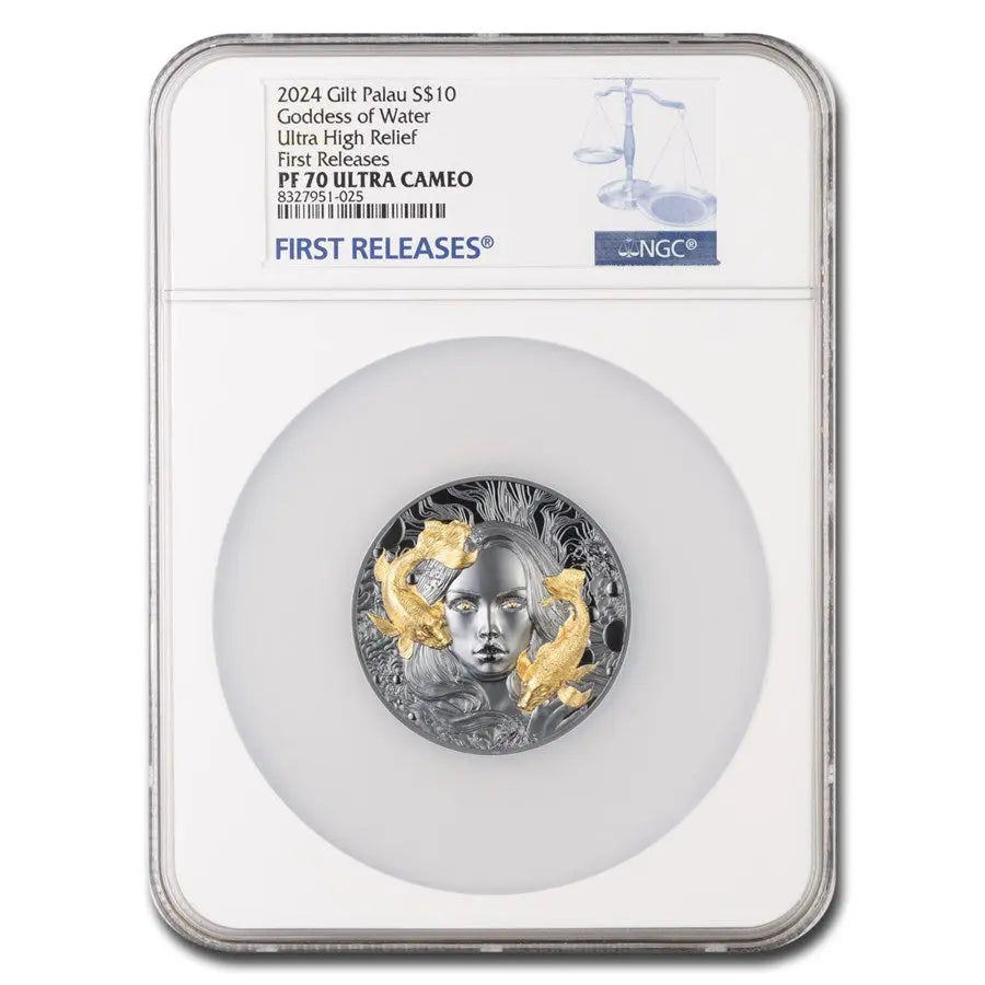 Palau Princess of Water Black Proof NGC PF-70 Silver 2 oz (ounce) Coin Invest Trust