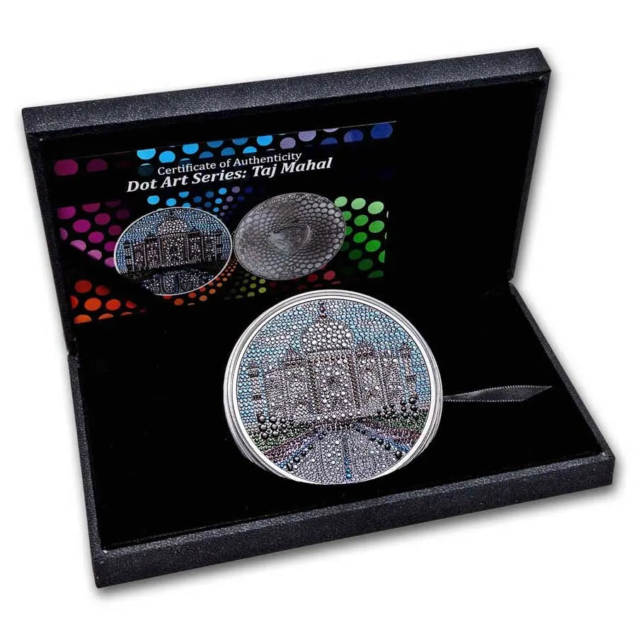 Palau Taj Mahal Dot Art Silver 3 oz (ounce) coin ABConcept Gold Store AE