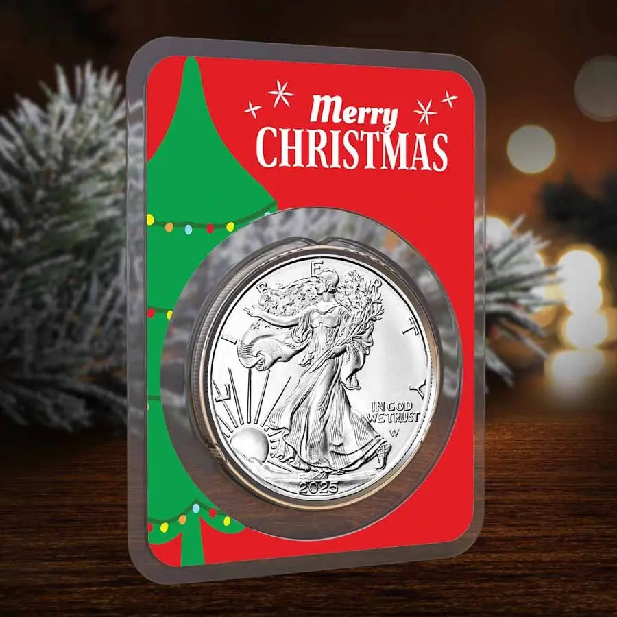 American Eagle Merry Christmas Silver 1 oz (ounce) The US Mint