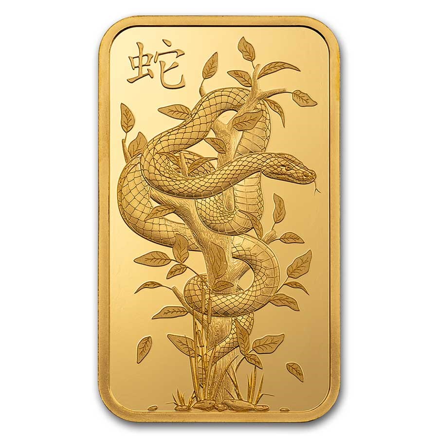 PAMP Suisse Lunar Legends White Snake Gold 5 gram Bar