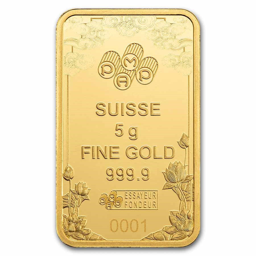 PAMP Suisse Good Luck Yellow Dragon Gold 5 gram Bar