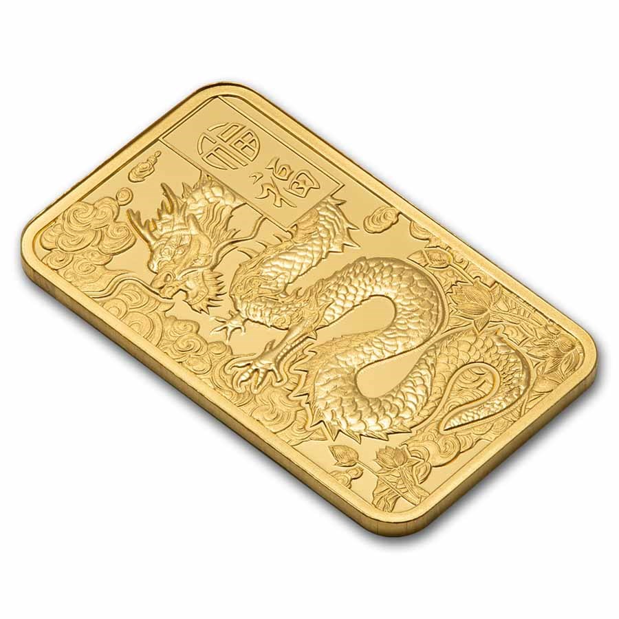PAMP Suisse Good Luck Yellow Dragon Gold 5 gram Bar