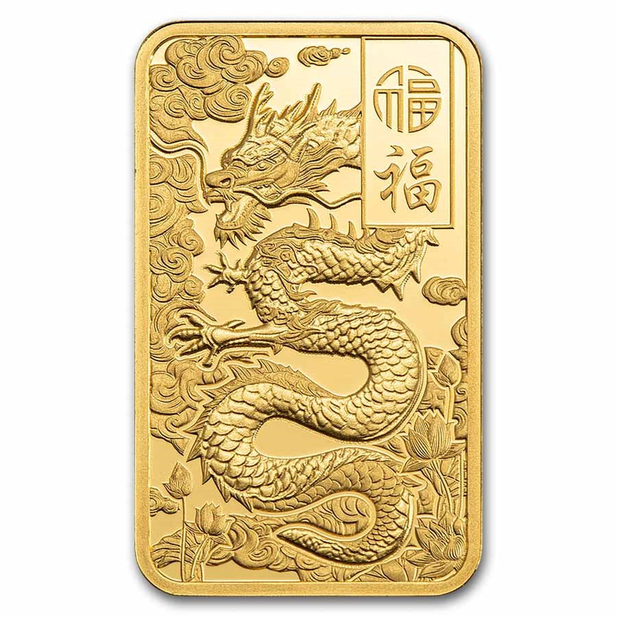 PAMP Suisse Good Luck Yellow Dragon Gold 5 gram Bar
