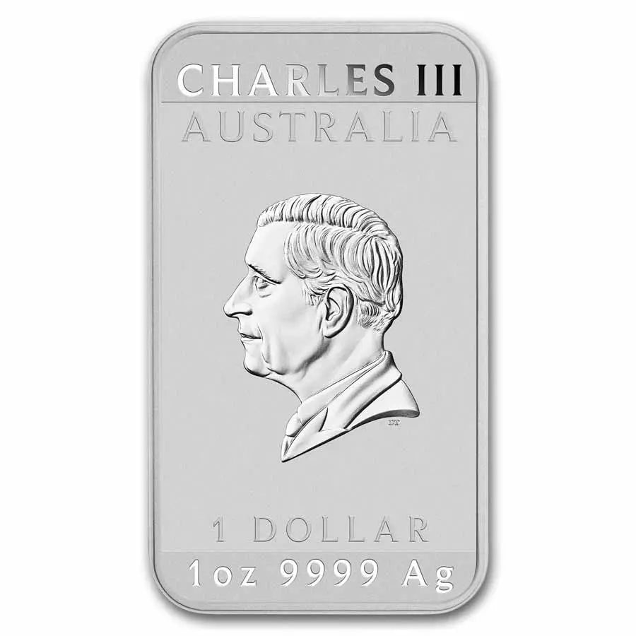 Australia Chinese Dragon Silver 1 oz (ounce) Bar The Perth Mint