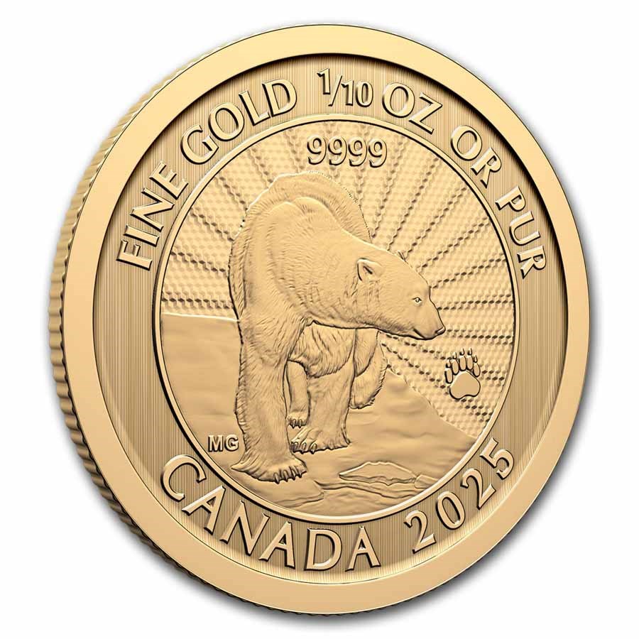 Canada Majestic Polar Bear Gold 1/10 oz (ounce) coin