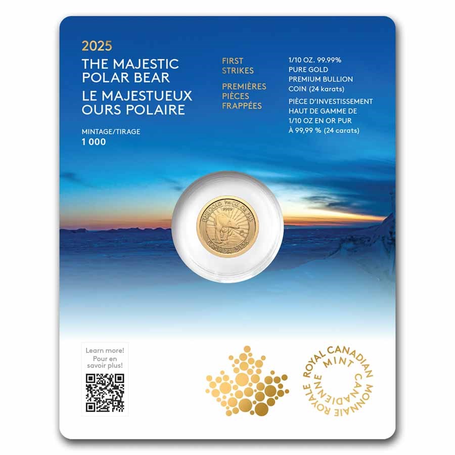 Canada Majestic Polar Bear Gold 1/10 oz (ounce) coin
