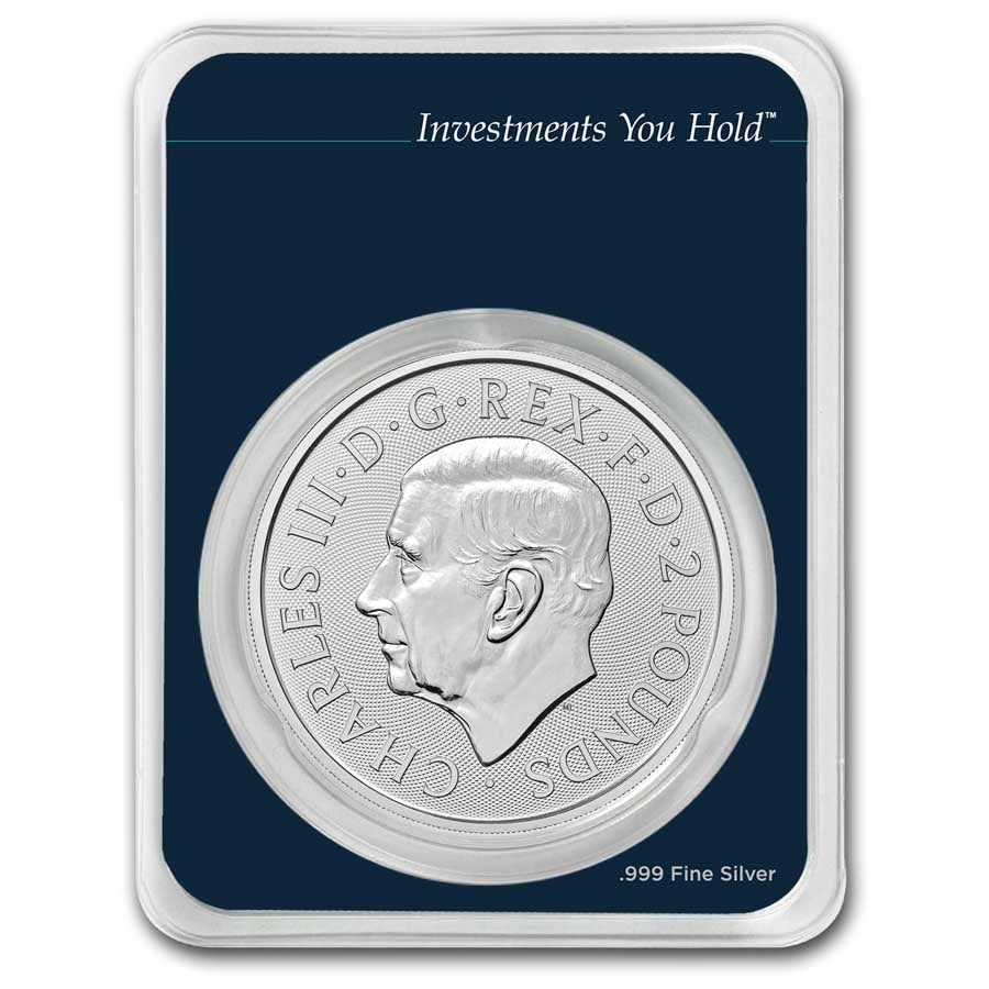 Great Britain Britannia King Charles Silver 1 oz (ounce) coin