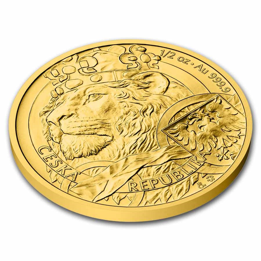 Czech Lion 2025 Gold 1/2 oz (ounce) coin