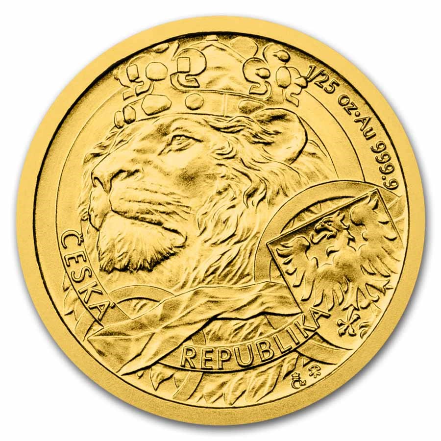 Czech Lion 2025 Gold 1/4 oz (ounce) coin