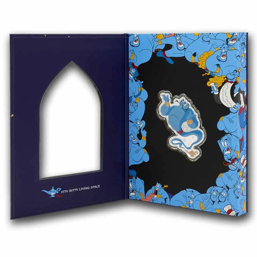 Disney Aladdin Genie Silver 1 oz (ounce) New Zealand Mint