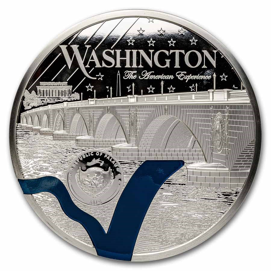 Palau Tiffany Art Metropolis: Washington D.C. Silver 1 kilo coin