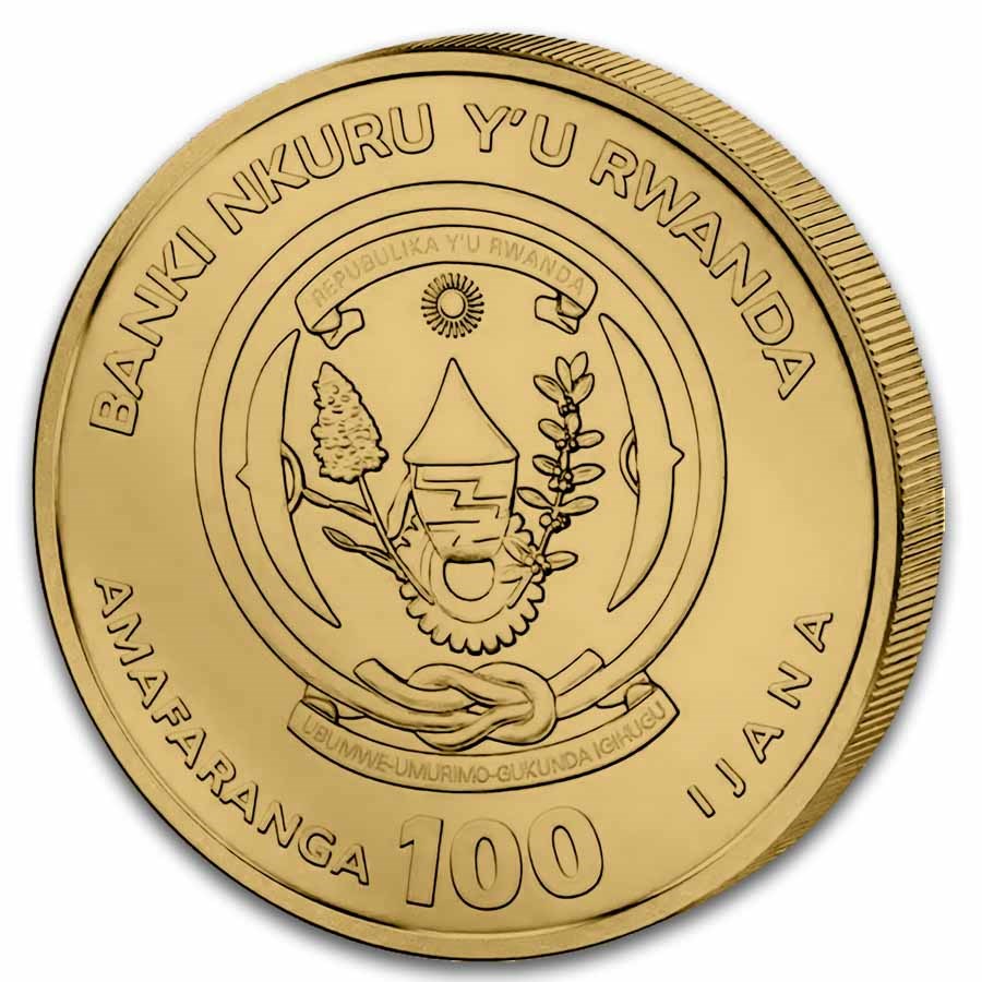 Rwanda Lunar Snake Gold 1/12 oz (ounce)