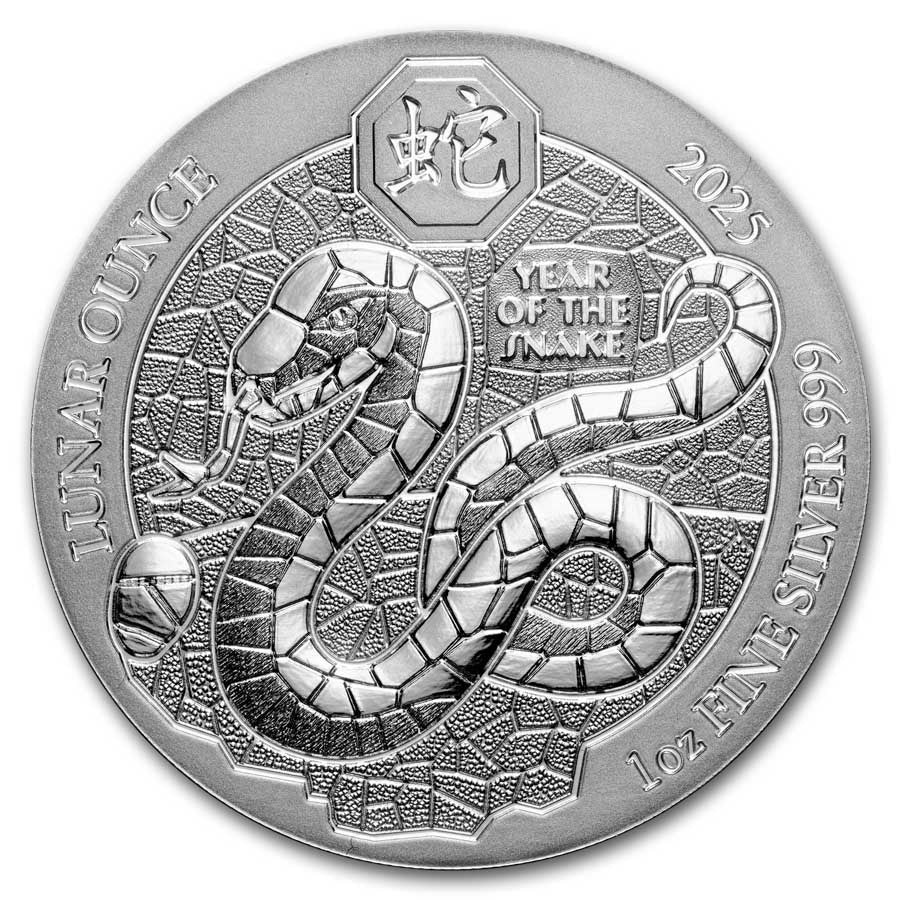 Rwanda Lunar Snake Silver 1 oz (ounce)