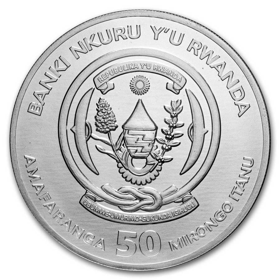 Rwanda Lunar Snake Silver 1 oz (ounce)