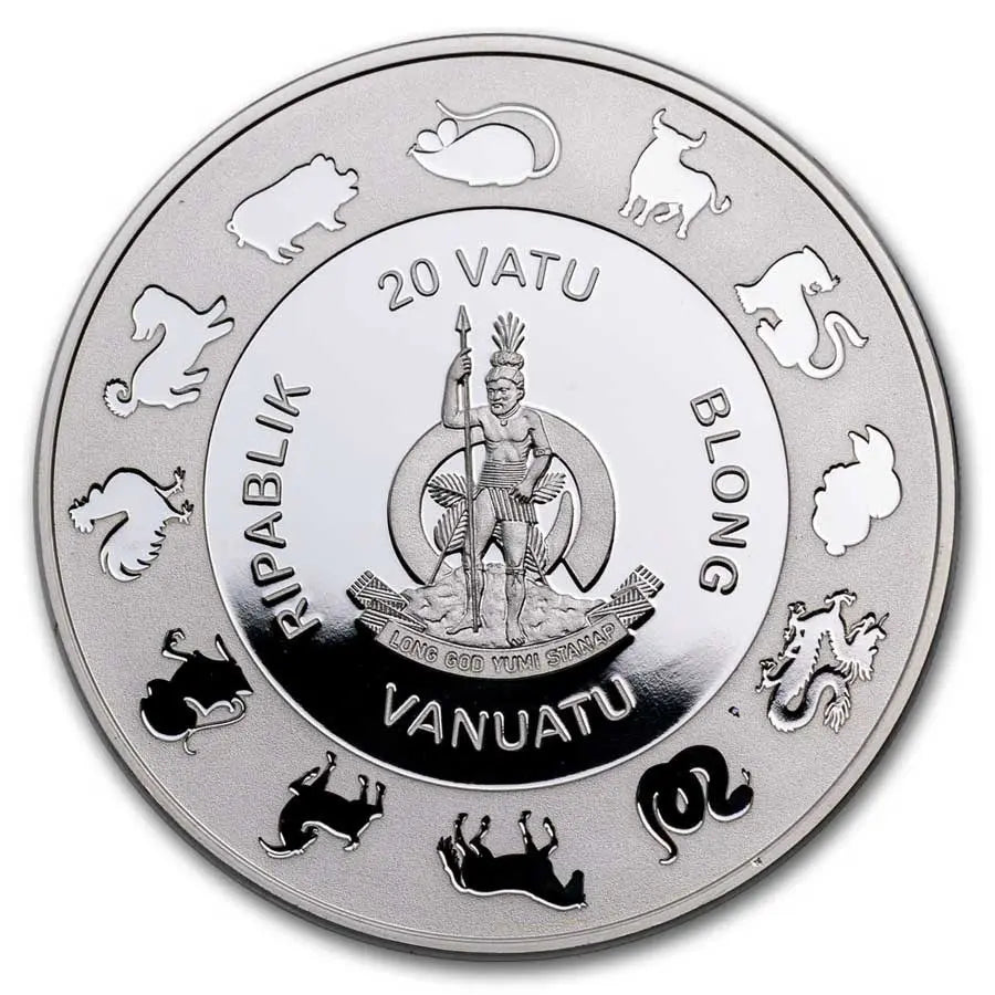 Vanuatu Lunar Snake Silver 1 oz (ounce) coin MDM Mint